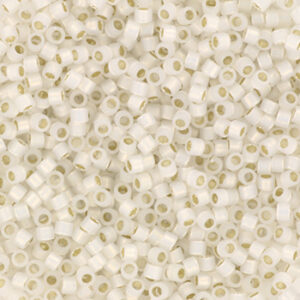 DB221 Gilt Lined White Opal