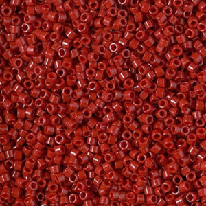 DB796 Opaque Semi Frosted Dyed Red   - Miyuki Delica Seed Beads 11/0 5g